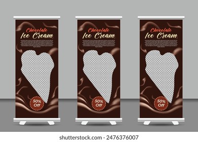 Ice Cream Creative Roll-Up Banner Creative elements