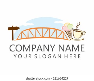 ice cream culinary coffee cafe restaurant bridge image icon logo