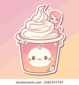 ice cream cup design logo icon illustration stock photos