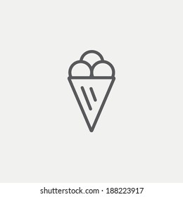 Ice cream in a cup icon