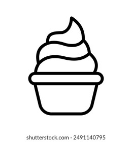 ice cream cup icon color editable