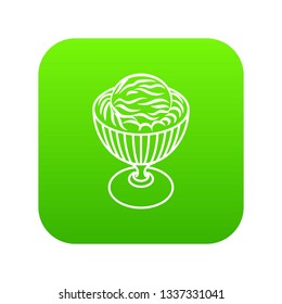 Ice cream in cup icon. Outline illustration of ice cream in cup vector icon for web