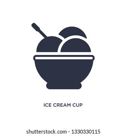 ice cream cup icon. Simple element illustration from bistro and restaurant concept. ice cream cup editable symbol design on white background. Can be use for web and mobile.
