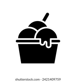 ice cream cup icon symbol vector template