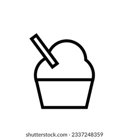 ice cream cup icon vector illustration eps 