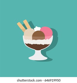Ice cream cup icon, vector illustration design. Sweets collection.