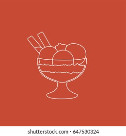 Ice cream cup icon, vector illustration design. Sweets collection.
