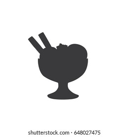 Ice cream cup icon, vector illustration design. Sweets collection.