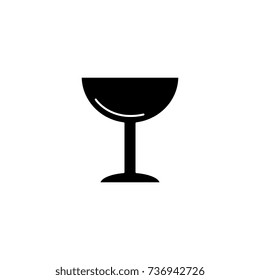 ice cream cup icon, vector illustration, black sign on isolated background