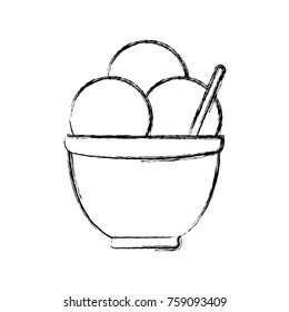 Ice cream in cup icon vector illustration graphic design