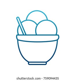 Ice cream in cup icon vector illustration graphic design