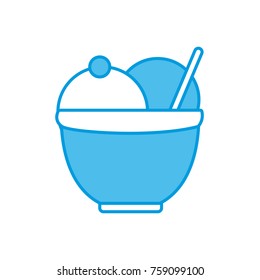 Ice cream in cup icon vector illustration graphic design