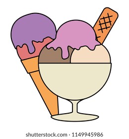 ice cream cup isolated icon