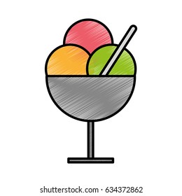 ice cream cup isolated icon