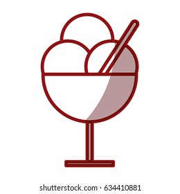 ice cream cup isolated icon