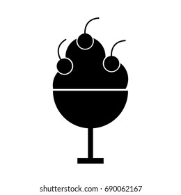 ice cream cup isolated icon