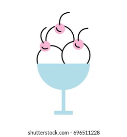 ice cream cup isolated icon