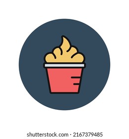 Ice Cream Cup Isolated Vector icon which can easily modify or edit

