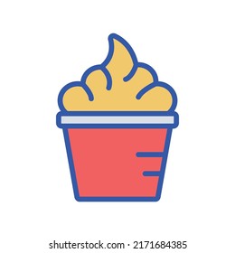 Ice Cream Cup Isolated Vector icon which can easily modify or edit

