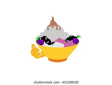 ice cream cup logo