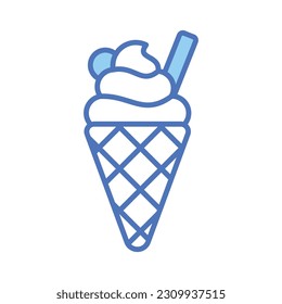 Ice cream cup in modern style, ready to use and download