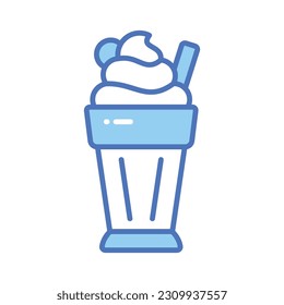 Ice cream cup in modern style, ready to use and download