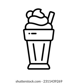 Ice cream cup in modern style, ready to use and download