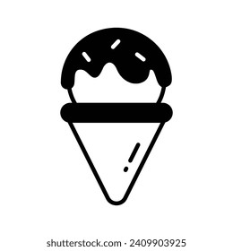 Ice cream cup in modern style, ready to use and download