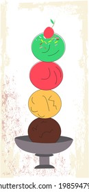 Ice cream cup vector