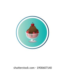 Ice Cream Cup Vector Icon