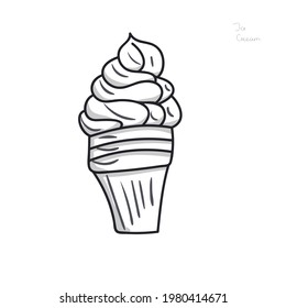 ice cream cup vector illustration
