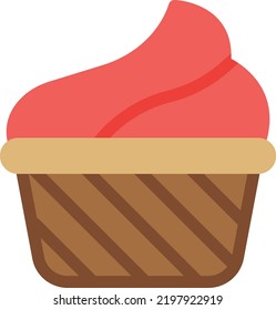 ice cream cup Vector illustration on a transparent background.Premium quality symbols.Stroke vector icon for concept and graphic design.