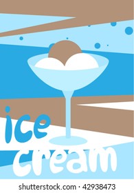 Ice cream cup, vector illustration.