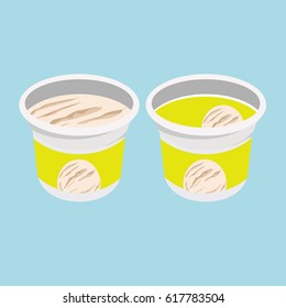 ice cream cup vector illustration