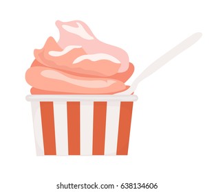 ice cream in a cup. vector illustration