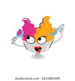 Ice cream cup vector Sticker. Eps 10 file