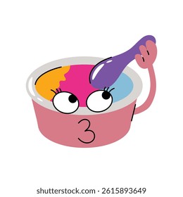 Ice cream cup vector Sticker. Eps 10 file