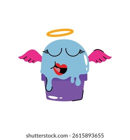 Ice cream cup vector Sticker. Eps 10 file