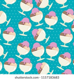ice cream cups pattern background