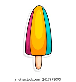Ice cream cute cartoon doodle hand draw illustration art