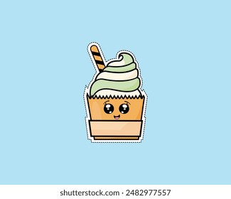 Ice Cream niedliche Icon Vektorgrafik Design