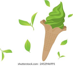 Ice cream cute illustration set