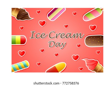 Ice cream day Background