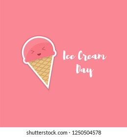 Ice cream day design. Vector illustration