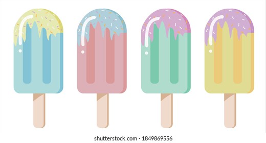 Ice cream for decorating dessert menu.
