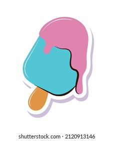 ice cream decoration sticker icon