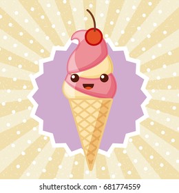 ice cream delicious cartoon