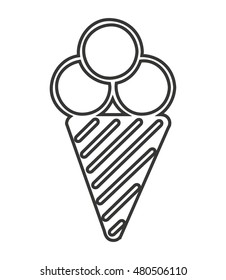 ice cream delicious dessert vector illustration design
