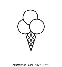 ice cream delicious line style icon vector illustration design