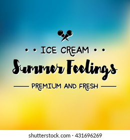 Ice Cream Design Badges and Labels. Vector Illustration.
